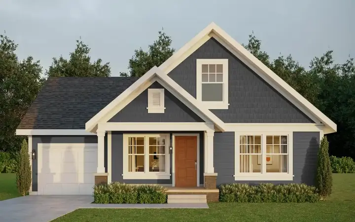Craftsman house plans 17-481 - front exterior, 1,426 sq ft, 3 bed, 2 bath house plans | Monster House Plans