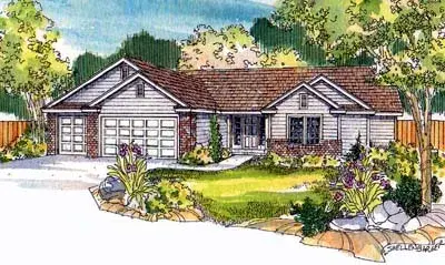 Traditional house plans 17-501 - front exterior, 2,310 sq ft, 4 bed, 3 bath house plans | Monster House Plans