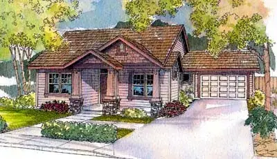 Craftsman house plans 17-524 - front exterior, 1,688 sq ft, 3 bed, 2 bath house plans | Monster House Plans