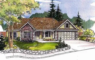 Traditional house plans 17-525 - front exterior, 2,961 sq ft, 3 bed, 3 bath house plans | Monster House Plans