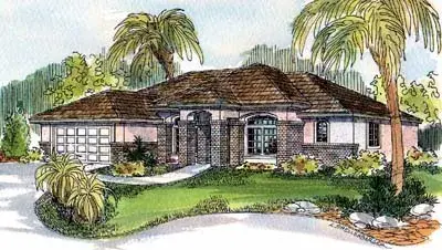 Contemporary house plans 17-530 - front exterior, 2,313 sq ft, 3 bed, 2 bath house plans | Monster House Plans