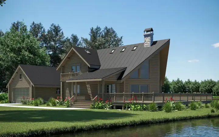 Contemporary house plans 17-531 - front exterior, 1,744 sq ft, 3 bed, 2 bath house plans | Monster House Plans