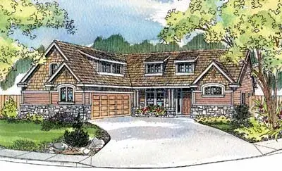 Country house plans 17-532 - front exterior, 2,335 sq ft, 3 bed, 2 bath house plans | Monster House Plans