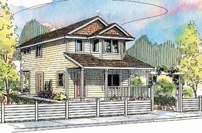 Country house plans 17-533 - front exterior, 1,429 sq ft, 2 bed, 2 bath house plans | Monster House Plans