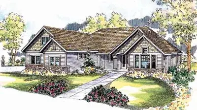 Ranch house plans 17-537 - front exterior, 2,890 sq ft, 3 bed, 2 bath house plans | Monster House Plans