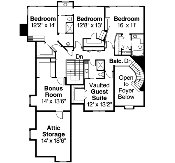 Upper/Second Floor Plan: 17-545