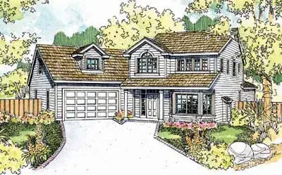 Traditional house plans 17-556 - front exterior, 1,765 sq ft, 3 bed, 2 bath house plans | Monster House Plans