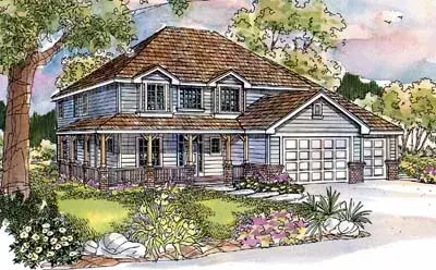 Traditional house plans 17-564 - front exterior, 2,777 sq ft, 4 bed, 3 bath house plans | Monster House Plans