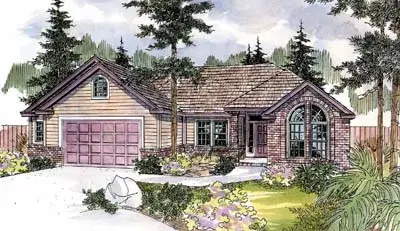 Traditional house plans 17-567 - front exterior, 2,066 sq ft, 3 bed, 2 bath house plans | Monster House Plans