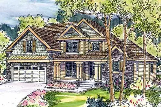 Craftsman house plans 17-583 - front exterior, 2,091 sq ft, 3 bed, 2 bath house plans | Monster House Plans