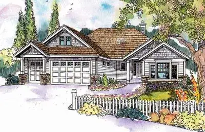Traditional house plans 17-592 - front exterior, 2,375 sq ft, 3 bed, 2 bath house plans | Monster House Plans