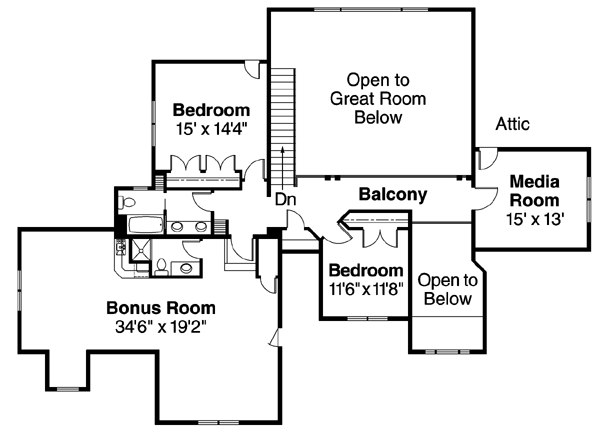Upper/Second Floor Plan: 17-595