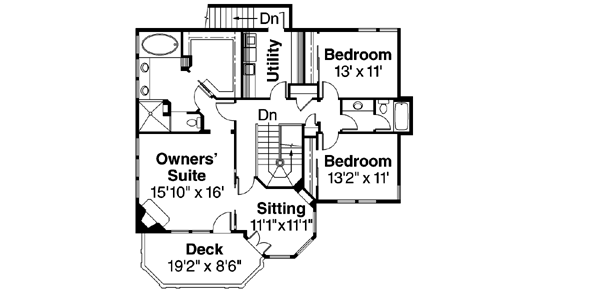 Upper/Second Floor Plan: 17-600