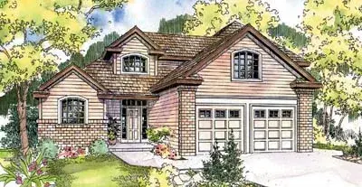 Traditional house plans 17-614 - front exterior, 2,093 sq ft, 3 bed, 2 bath house plans | Monster House Plans