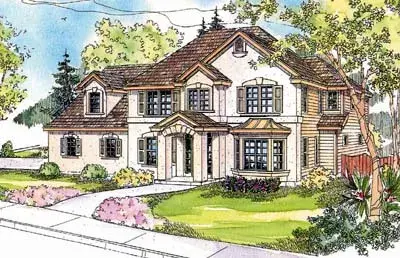 Southern house plans 17-618 - front exterior, 2,887 sq ft, 4 bed, 3 bath house plans | Monster House Plans