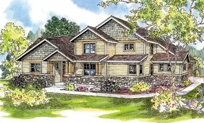 Craftsman house plans 17-626 - front exterior, 2,263 sq ft, 3 bed, 2 bath house plans | Monster House Plans