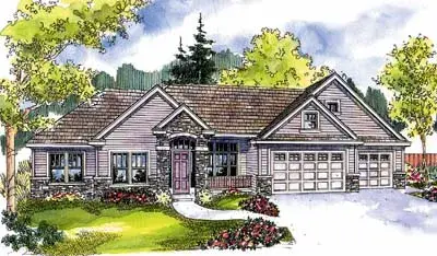 Traditional house plans 17-644 - front exterior, 3,201 sq ft, 3 bed, 3 bath house plans | Monster House Plans