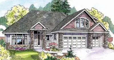 Traditional house plans 17-668 - front exterior, 2,506 sq ft, 3 bed, 2 bath house plans | Monster House Plans