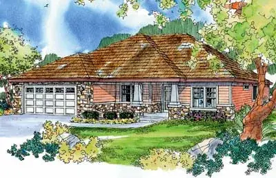 Craftsman house plans 17-693 - front exterior, 1,908 sq ft, 3 bed, 2 bath house plans | Monster House Plans