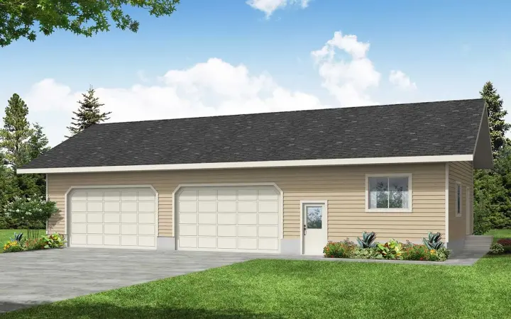 Traditional house plans 17-696 - front exterior, 1,800 sq ft, 0 bed, 1 bath house plans | Monster House Plans