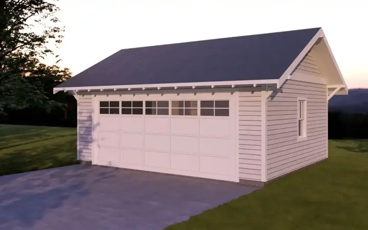 Craftsman house plans 17-704 - front exterior, 480 sq ft, 0 bed, 0 bath house plans | Monster House Plans
