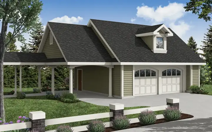 Traditional house plans 17-709 - front exterior, 1,184 sq ft, 0 bed, 0 bath house plans | Monster House Plans
