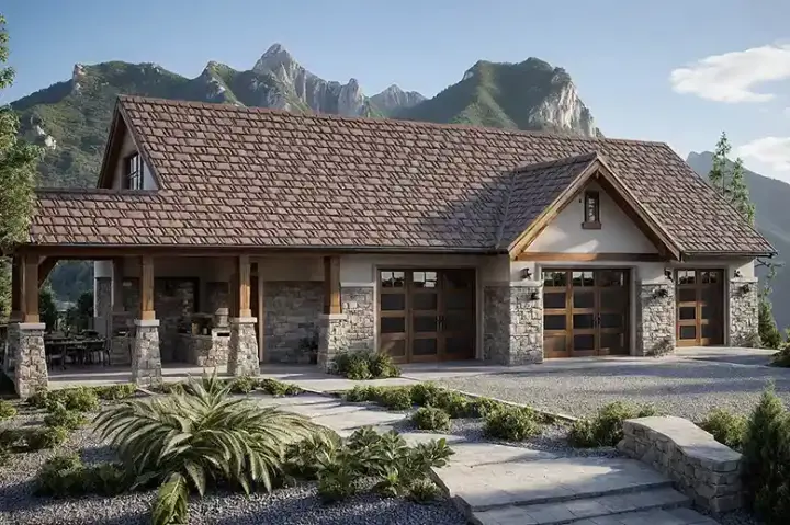 Craftsman house plans 17-713 - front exterior, 2,031 sq ft, 0 bed, 0 bath house plans | Monster House Plans