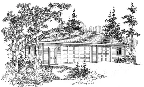 Traditional house plans 17-722 - front exterior, 1,500 sq ft, 0 bed, 0 bath house plans | Monster House Plans
