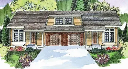Contemporary house plans 17-723 - front exterior, 2,172 sq ft, 4 bed, 2 bath house plans | Monster House Plans