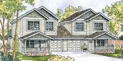 Craftsman house plans 17-735 - front exterior, 2,544 sq ft, 6 bed, 2 bath house plans | Monster House Plans