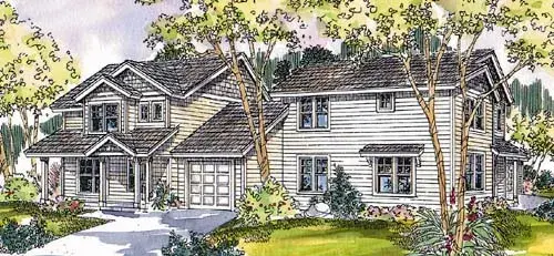 Craftsman house plans 17-737 - front exterior, 2,752 sq ft, 6 bed, 3 bath house plans | Monster House Plans