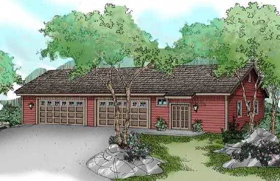 Traditional house plans 17-748 - front exterior, 3,200 sq ft, 0 bed, 0 bath house plans | Monster House Plans