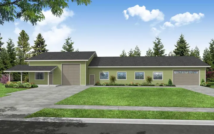 Traditional house plans 17-750 - front exterior, 5,836 sq ft, 0 bed, 1 bath house plans | Monster House Plans