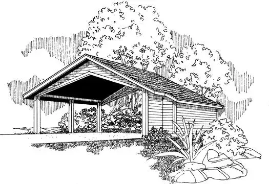 Traditional house plans 17-757 - front exterior, 1,104 sq ft, 0 bed, 0 bath house plans | Monster House Plans