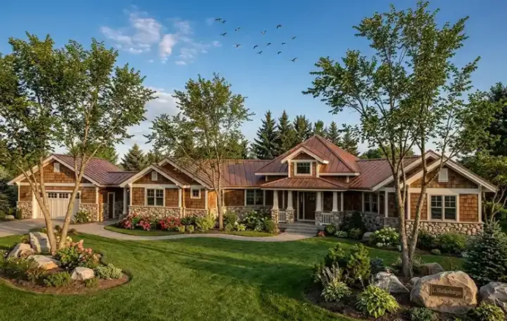 Craftsman house plans 17-763 - front exterior, 2,913 sq ft, 3 bed, 3 bath house plans | Monster House Plans