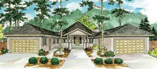 Contemporary house plans 17-764 - front exterior, 2,472 sq ft, 3 bed, 2 bath house plans | Monster House Plans