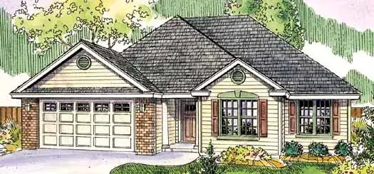 Traditional house plans 17-799 - front exterior, 2,063 sq ft, 2 bed, 2 bath house plans | Monster House Plans