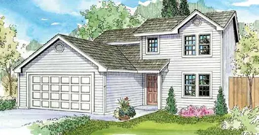 Traditional house plans 17-805 - front exterior, 1,471 sq ft, 4 bed, 2 bath house plans | Monster House Plans