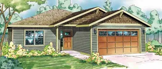 Craftsman house plans 17-839 - front exterior, 1,532 sq ft, 3 bed, 2 bath house plans | Monster House Plans