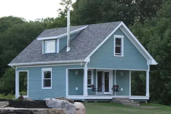 Cottage house plans 17-845 - front exterior, 414 sq ft, 1 bed, 1 bath house plans | Monster House Plans