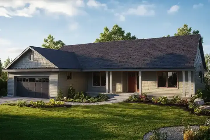 Ranch house plans 17-863 - front exterior, 1,884 sq ft, 2 bed, 0 bath house plans | Monster House Plans