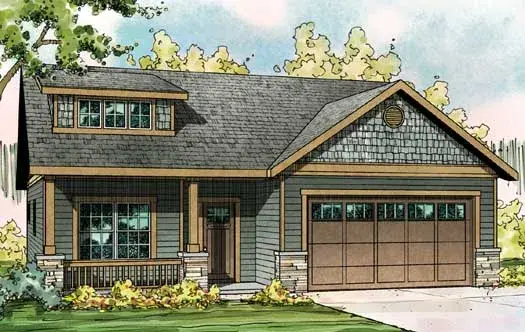 Bungalow house plans 17-883 - front exterior, 1,763 sq ft, 3 bed, 2 bath house plans | Monster House Plans