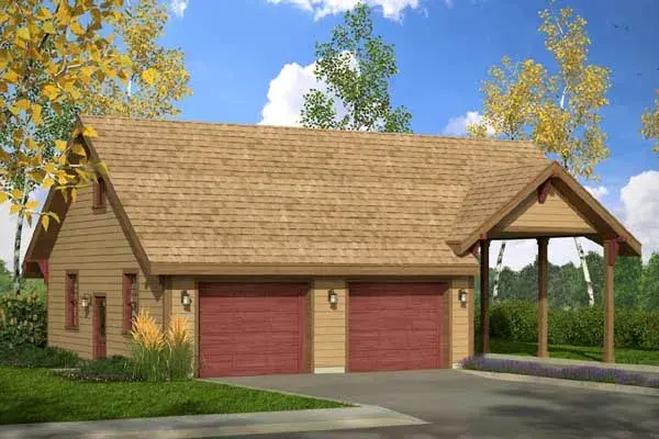 Traditional house plans 17-921 - front exterior, 1,472 sq ft, 0 bed, 0 bath house plans | Monster House Plans