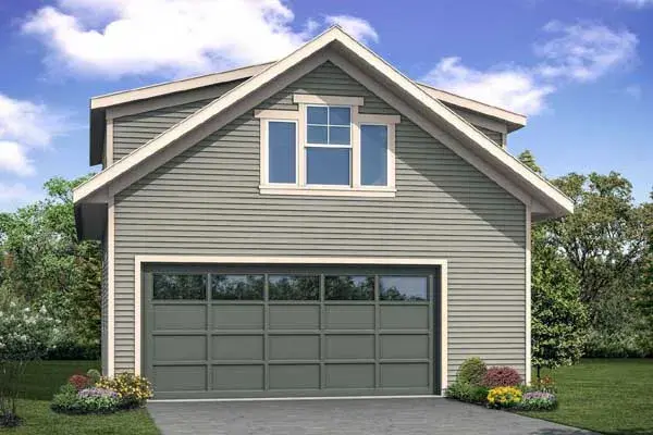 Country house plans 17-929 - front exterior, 697 sq ft, 0 bed, 1 bath house plans | Monster House Plans