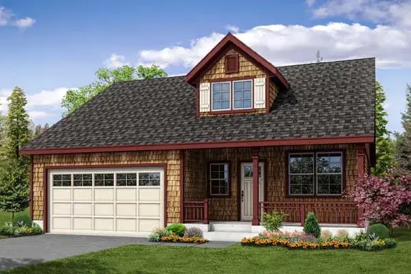 Country house plans 17-944 - front exterior, 1,798 sq ft, 3 bed, 2 bath house plans | Monster House Plans