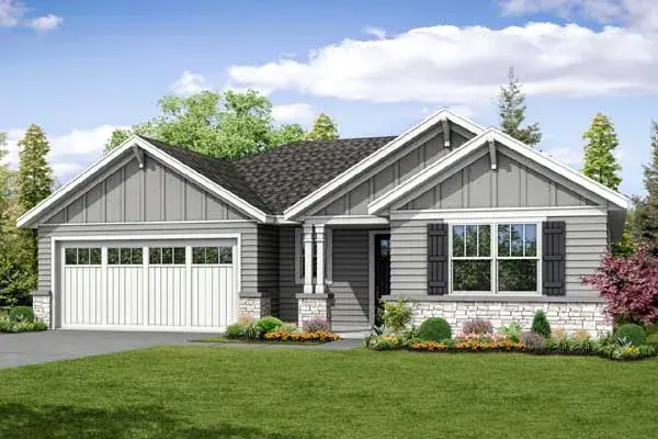 Craftsman house plans 17-947 - front exterior, 1,819 sq ft, 3 bed, 2 bath house plans | Monster House Plans