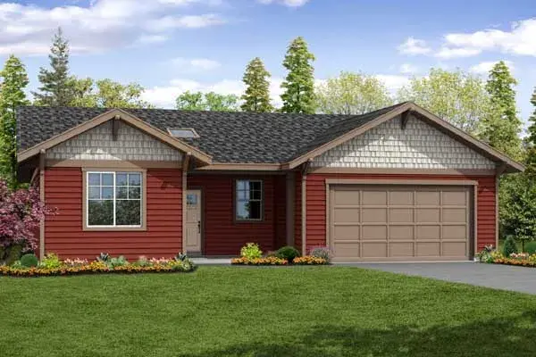 Craftsman house plans 17-951 - front exterior, 1,765 sq ft, 3 bed, 2 bath house plans | Monster House Plans
