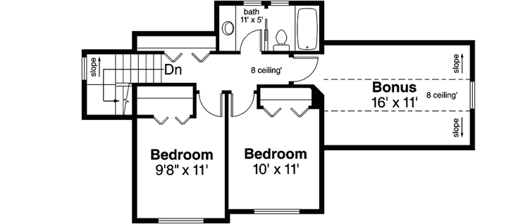 Upper/Second Floor Plan: 17-954