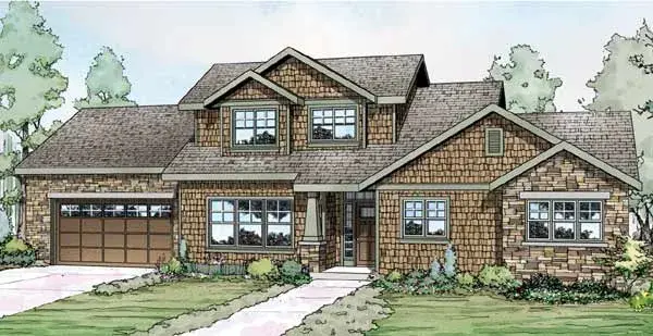 Craftsman house plans 17-969 - front exterior, 1,770 sq ft, 3 bed, 2 bath house plans | Monster House Plans