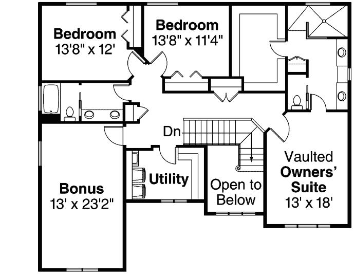 Upper/Second Floor Plan: 17-973